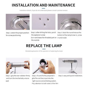 Luces LED para Logotipo de Puerta TMUT de 10W con Cuerpo de Aleación de Aluminio, Proyector de Sombra de Bienvenida, Logotipos Intercambiables, Película, Clasificación IP20, Garantía de 1 Año - Product Image 4