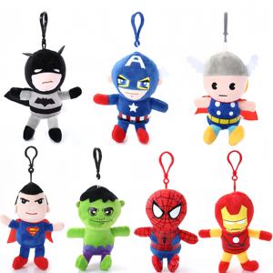 Peluches de Spider-Man, Iron Man y <span class=keywords><strong>Hulk</strong></span> de 4 Pulgadas, Súper Suaves, Lindos y Divertidos, Muñecos de Peluche para Máquinas de Garras, Llaveros de Animales de Peluche - Product Image 1