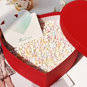 Caja de Regalo Rígida de Papel y Tela en Forma de Corazón, Personalizada y de Alta Gama, para San Valentín y Empaque de Bodas - Product Image 3