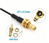 Connecteur SMB vers UFL/u.FL-1 Femelle, Câble d'Extension Pigtail RF1.13/1.37/RG178, Antenne WiFi pour Routeur U.FL-SMB, Câble de Raccordement RF