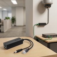 Système de sécurité, séparateur POE 10/100 Mbps, DC 48V vers 12V 1.2A, caméra IP CCTV, IEEE802.3Af/At, moniteur ABS, alimentation réseau CCTV