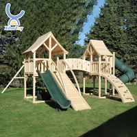Ensemble combiné balançoire et toboggan en bois pour intérieur/extérieur, structures de jeu pour enfants de maternelle et préscolaire, fabricant d'éléments d'escalade