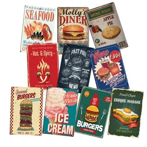 Fresh Local food restaurant kitchen walls Tin Poster Bar Pub Art Home Retro Logo Plates Traditional sign Decor Car Plate