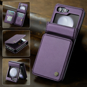 Retro PU Leather <span class=keywords><strong>Flip</strong></span> Cover portafoglio Slot per schede custodia pieghevole per telefono con cavalletto per Samsung Galaxy Z <span class=keywords><strong>Flip</strong></span> <span class=keywords><strong>5</strong></span> - Product Image 5