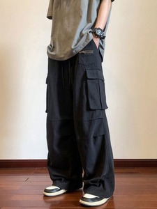 <span class=keywords><strong>Cargo</strong></span> hommes à la mode <span class=keywords><strong>marque</strong></span> à la mode Ins droite décontracté automne Niche américain jambe large ample tout match pantalon - Product Image 2