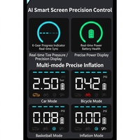Portable Dual Cylinder 12V Plastic Tire Inflator 150PSI Air Compressor Auto-Stop LED Light Fast Pump Digital Pressure Gauge Car