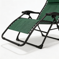 Fauteuil de relaxation de luxe surdimensionné et robuste à gravité zéro, avec structure en acier inoxydable, portable, respirant et pliable, pour hôtels et villas