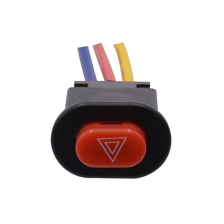 Universal Modified Double Flash Switch Warning Lamp Switch Motorcycle Button Switch