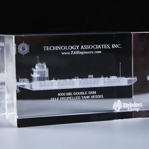 Cá nhân <span class=keywords><strong>3D</strong></span> Laser khắc tinh thể <span class=keywords><strong>Cube</strong></span> <span class=keywords><strong>3D</strong></span> tàu bên trong Laser khắc thủy tinh khối lập phương khối cho kinh doanh quà Tặng lưu niệm - Product Image 3