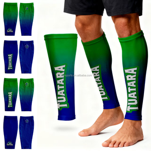 FQ kustom hijau tuatareaaa gradien atlet betis lengan Digital kamuflase kaki lengan sublimasi olahraga pelindung kaki penutup - Product Image 1