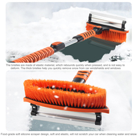 Kit de brosse à neige détachable, ensemble de déneigement d'urgence avec balai et grattoir à glace pour voiture, camping, jardin et extérieur