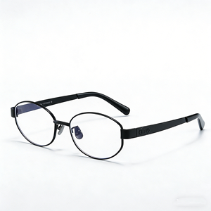 Lunettes de vue pour femmes, monture ovale en titane, style luxe léger, pour myopie, avec verres anti-lumière bleue - Product Image 5