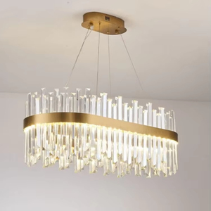 Lustres modernes de luxe en cristal K9, cristal inoxydable, décoration d'intérieur, hôtel, luminaire suspendu <span class=keywords><strong>doré</strong></span> - Product Image 3