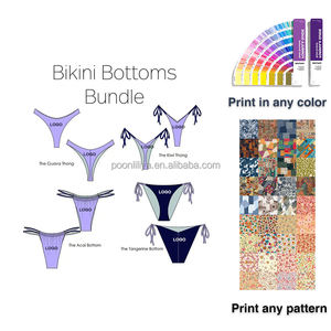 2024 estampado personalizado sin tirantes Push-up brasileño extremo Mini Tanga Bikini Sexy patrón de leopardo chica traje de baño aumento de pecho grande - Product Image 5