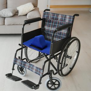 Limitador de asiento para silla de ruedas, cojín anticaída para personas mayores, cinturón de seguridad, uso manual para silla de ruedas, material de algodón antideslizante - Product Image 3