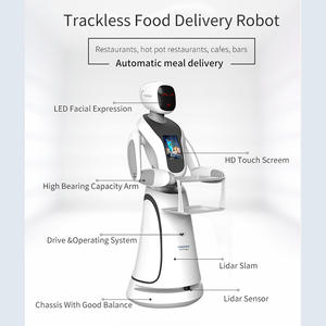 Robot de livraison intelligent IA pour restaurants et hôtels Amy Alpha à recharge automatique - Product Image 3