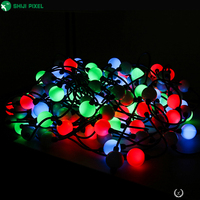 SHIJI Vente en gros de boules LED individuelles DC24V DMX512 WS2801, décoration de bâtiment, boule LED magique programmable, lumière pixelisée extérieure