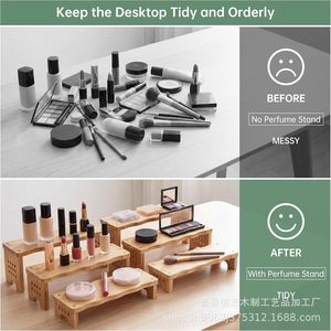 Wooden <b>Display</b> <b>Rack</b> 3 Tier Natural Wood Color Multipurpose Storage For Cake Pastry Figurine Cosmetics Desktop Organization - Product Image 3