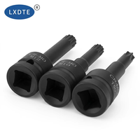 Douilles à chocs LXDTE à couple élevé 1/2'' en Cr-Mo, hexagonales, Torx, cannelées pour machines industrielles