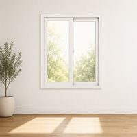 Fenêtres coulissantes en PVC/UPVC avec double vitrage trempé et design grillagé