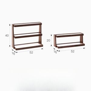 رف تخزين من ثلاث طبقات من الخشب الصلب مخصص متعدد الوظائف مع ثلاث طبقات لعطر القهوة وغيرها من العناصر - Product Image 4