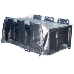 Housse de mobilier de jardin 230 x 130 x 80 cm transparente 100% nylon carrée - Product Image 4