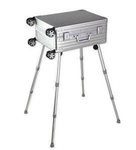 Boîte à cosmétiques LED miroir éclairé maquillage <span class=keywords><strong>valise</strong></span> de voyage artiste <span class=keywords><strong>coiffeuse</strong></span> Portable avec jambes bagages roulants - Product Image 6