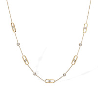 Collier ras du cou tendance en acier inoxydable plaqué or 18 carats, chaîne à maillons ovales sertis de zircone cubique, bijoux géométriques minimalistes et délicats