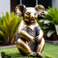 Artistique Bronze Sculpture Art Bronze Ours Statue Mignon Taille Réelle Koala Sculptures à Vendre