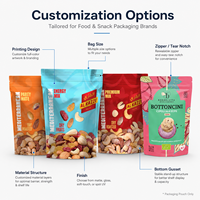 Sachet Doypack Composé Personnalisé Imprimé de Qualité Alimentaire Recyclable pour Emballage de Conserves, Nouilles, Noix, Fruits Secs, Biscuits et Snacks