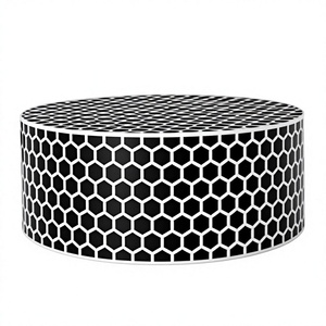 Mesa de Centro de Madera Hecha a Mano, Ecológica y Duradera, con Incrustaciones de Hueso, Diseño Mediterráneo, Muebles Modernos para Sala de Estar, Decorativa - Product Image 6