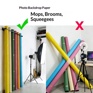 Support mural pour papier de fond de studio avec fentes métalliques – Solution de rangement robuste pour photographes - Product Image 2
