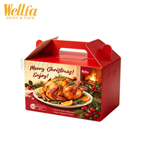 Sacs personnalisés pour poulet rôti, résistants à la chaleur et anti-buée, avec fermeture éclair et poignée, pour emballage alimentaire de Noël