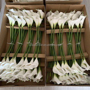 E-945 Decorazioni per Casa e Matrimonio all'Ingrosso, Fiore <span class=keywords><strong>di</strong></span> Giglio Artificiale Bianco a Stelo Singolo con Effetto Realistico - Product Image 2
