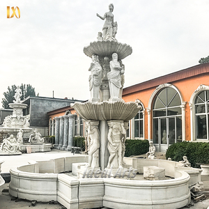 Grande <span class=keywords><strong>fontaine</strong></span> à plusieurs niveaux en marbre beige pour l'extérieur, style européen, <span class=keywords><strong>fontaine</strong></span> en pierre pour la <span class=keywords><strong>d</strong></span>écoration de villa et de jardin - Product Image 6