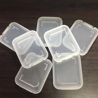 Boîtier pour cartes mémoire Boîtes transparentes pour cartes mémoire SD Emballage de vente au détail en plastique Boîtes de rangement pour cartes TF
