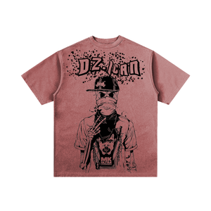 T-shirts streetwear de créateur en coton Pima premium à épaules tombantes, T-shirt graphique surdimensionné et épais pour hommes – Fabricant - Product Image 4