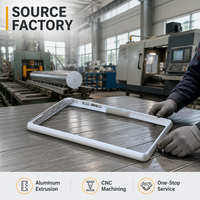 Cadre en aluminium blanc mat pour écran d'affichage publicitaire LED, usinage CNC personnalisé, fabricant OEM ODM, vente en gros
