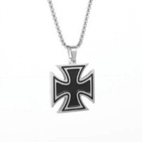Ukrainien Trident Symbole En Acier Inoxydable Pendentif Collier Conception Géométrique National Chrétien Bijoux pour Hommes Femmes Anniversaire
