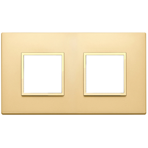 4M 2+2 Wall <b>Switch</b> Plate Satin Gold 16.8x9.7cm - Product Image 1