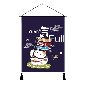 Stile giapponese tessuto del vento appeso bandiera <span class=keywords><strong>gatto</strong></span> fortunato murale per la casa Hotel o Izakaya ristorante arredamento - Product Image 5