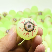 Jouet de Globe Oculaire Fluorescent d'Halloween 30MM Boule Élastique Oeil Magique Lumineux Nouveauté Boule en Caoutchouc Jouet Gag Fluorescent pour Cadeau