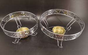 Ensemble <span class=keywords><strong>chauffe</strong></span>-plats pour hôtel, <span class=keywords><strong>plat</strong></span> chauffant <span class=keywords><strong>de</strong></span> <span class=keywords><strong>table</strong></span>, support <span class=keywords><strong>de</strong></span> <span class=keywords><strong>plat</strong></span>, réchaud à alcool, buffet - Product Image 3