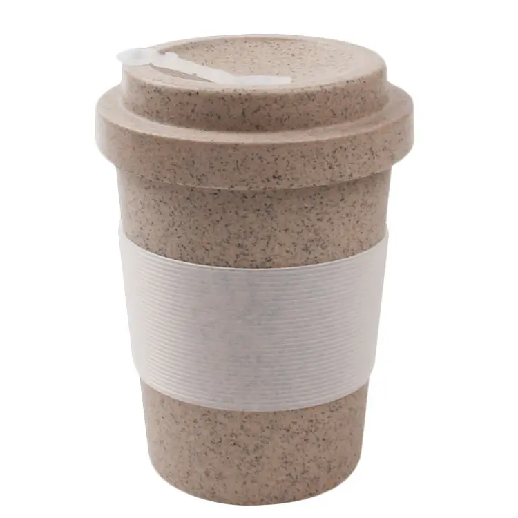 Cheap new material reusable degradable coffee mug bamboo fiber coffee cup travel mug