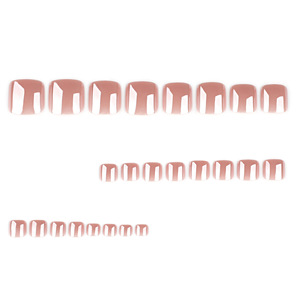 Juego de 24 Uñas Postizas de Alta Calidad, Suaves, de ABS, Color Sólido, Brillantes, Uñas Artificiales para los Pies al por Mayor - Product Image 2