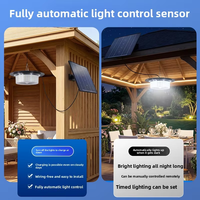 Lampe suspendue à LED solaire avec détecteur de mouvement et télécommande, étanche IP65, pour abris de jardin, granges, cours et camping