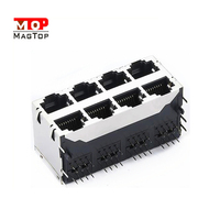 Connecteur femelle Ethernet RJ45 LED, prise RJ45 Cat5e 8P8C pour applications de montage sur circuit imprimé