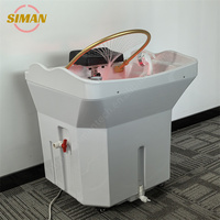 Siman Pas Cher Offre Spéciale Shampooing Tête Spa Évier avec Réservoir d'Eau Cheveux Bassin Blanc et Appareils de Coiffage Sans Lit pour Salon de Beauté