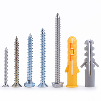 Chevilles d'expansion métalliques robustes, chevilles pour plaques de plâtre et vis pour étagères, miroirs, armoires et cadres photo