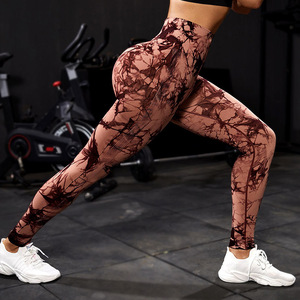 OEM New Sexy <strong>Bubble</strong> High Waist Seamless Scrunch Butt <strong>Booty</strong> Skelund Marble Tie Dye Workout Yoga Pants Fitness Gym <strong>Leggings</strong> - Product Image 3